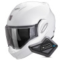 Casque Modular Scorpion Exo Tech Evo Pro White + Kit Bluetooth BT Mini