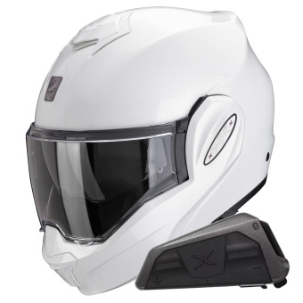 Modular Scorpion Exo Tech Evo Pro White + Kit bluetooth Exo-Com Link-1