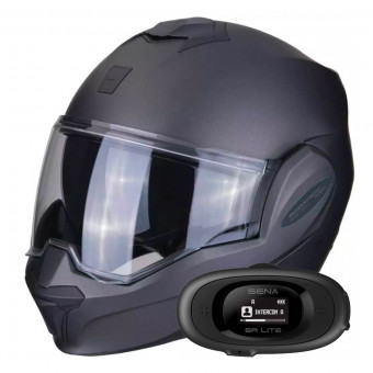 Modular Scorpion Exo Tech Evo Solid Matt Anthracite + Kit bluetooth 5R Lite