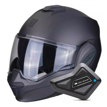 Modular Scorpion Exo Tech Evo Solid Matt Anthracite + Kit Bluetooth BT Mini