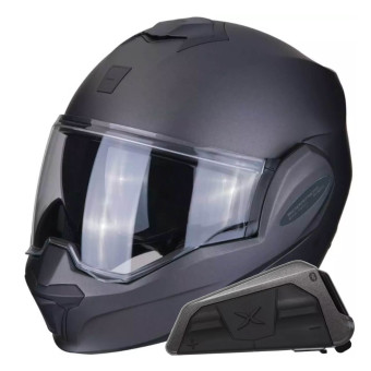 Modular Scorpion Exo Tech Evo Solid Matt Anthracite + Kit bluetooth Exo-Com Link-1