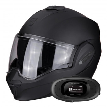 Modular Scorpion Exo Tech Evo Solid Matt Black + Kit bluetooth 5R Lite