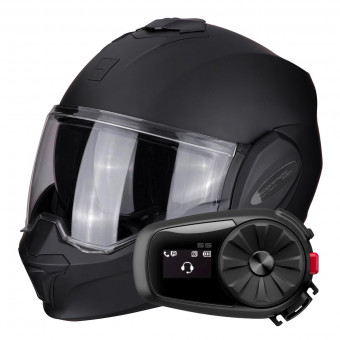 Modular Scorpion Exo Tech Evo Solid Matt Black + Kit Bluetooth 5S
