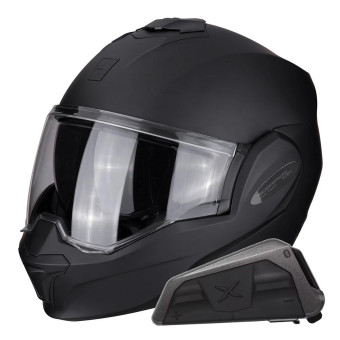 Modular Scorpion Exo Tech Evo Solid Matt Black + Kit bluetooth Exo-Com Link-1