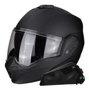 Modular Scorpion Exo Tech Evo Solid Matt Black + Kit bluetooth Exo-Com Link-1C