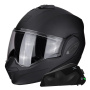 Casque Modular Scorpion Exo Tech Evo Solid Matt Black + Kit bluetooth Exo-Com Link-1C