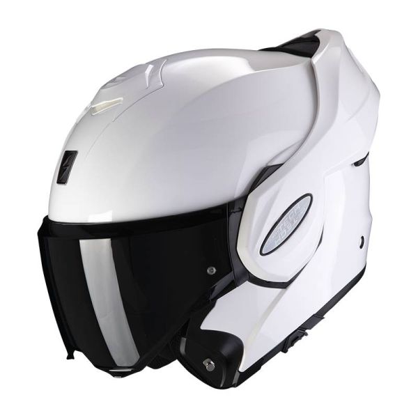 Scorpion Exo Tech Evo Solid White + Kit bluetooth 5R Lite