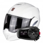 Casque Modular Scorpion Exo Tech Evo Solid White + Kit Bluetooth 5S