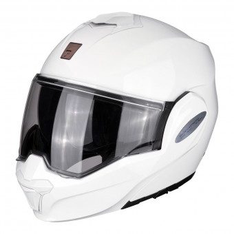 Scorpion Exo Tech Evo Solid White + Kit bluetooth Exo-Com Link-1C