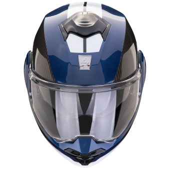 Scorpion Exo Tech Evo Team Blue Black White + Kit bluetooth Exo-Com Link-1