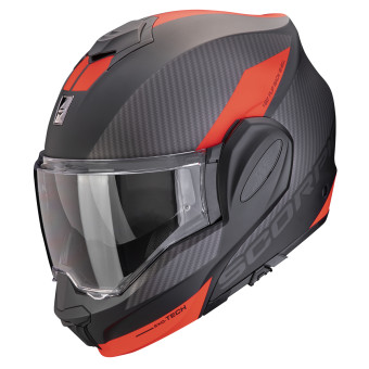 Casque Modular Scorpion Exo Tech Evo Team Matt Black Silver Red Casque Modular Scorpion Exo Tech Evo Team Matt Black Silver Red