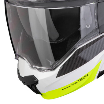Scorpion Exo Tech Evo Team White Yellow Fluo + Kit bluetooth Exo-Com Link-1C