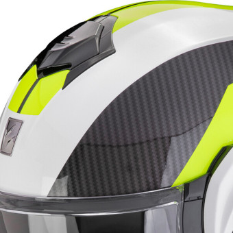 Scorpion Exo Tech Evo Team White Yellow Fluo + Kit bluetooth Exo-Com Link-1C