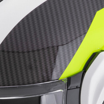 Scorpion Exo Tech Evo Team White Yellow Fluo + Kit bluetooth Exo-Com Link-1C
