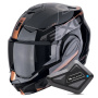 Casque Modular Scorpion Exo Tech Evo Traveller Black Copper + Kit Bluetooth BT Mini