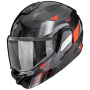 Casque Modular Scorpion Exo-Tech II Carbon Drift Black Silver Red