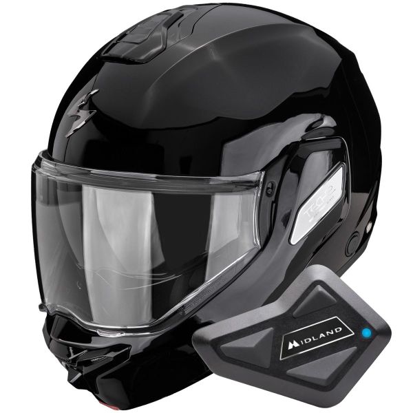 Modular Scorpion Exo-Tech II Solid Black + Kit Bluetooth BT Mini