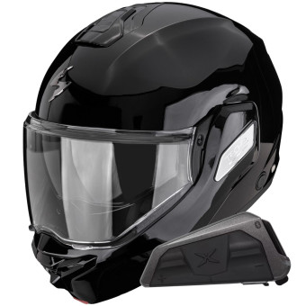 Modular Scorpion Exo-Tech II Solid Black + Kit bluetooth Exo-Com Link-1