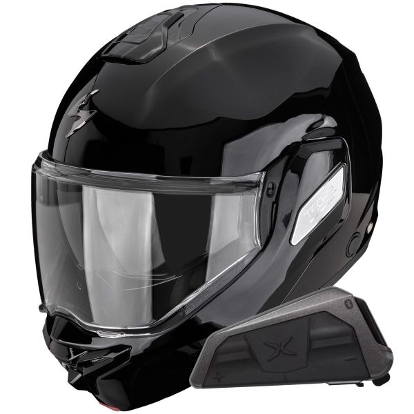 Modular Scorpion Exo-Tech II Solid Black + Kit bluetooth Exo-Com Link-1