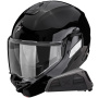 Casque Modular Scorpion Exo-Tech II Solid Black + Kit bluetooth Exo-Com Link-1