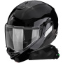 Casque Modular Scorpion Exo-Tech II Solid Black + Kit bluetooth Exo-Com Link-1C