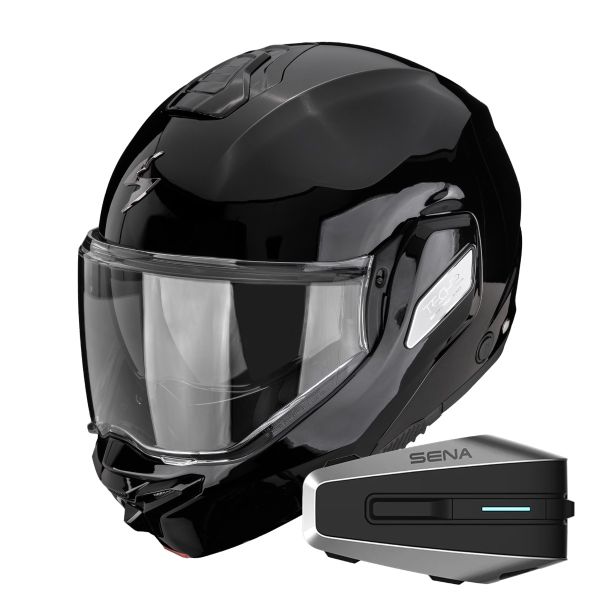 Modular Scorpion Exo-Tech II Solid Black + Kit Bluetooth Vortex HD