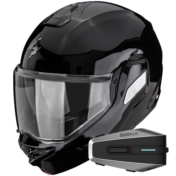 Modular Scorpion Exo-Tech II Solid Black + Kit Bluetooth Vortex HD