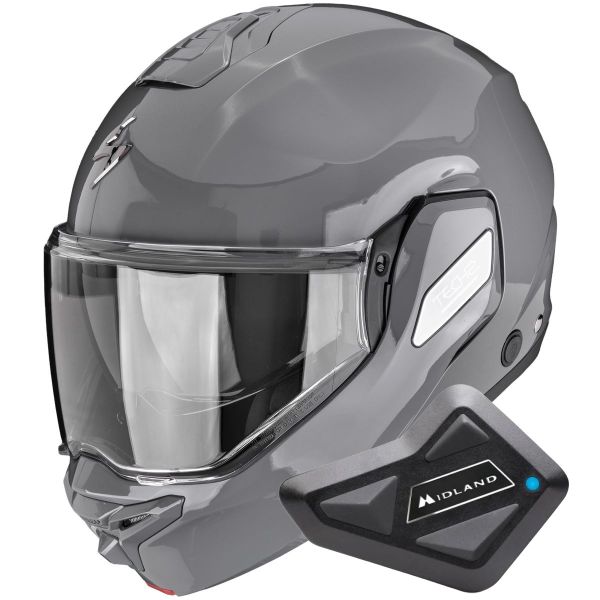 Modular Scorpion Exo-Tech II Solid Cement Grey + Kit Bluetooth BT Mini