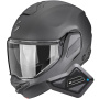 Casque Modular Scorpion Exo-Tech II Solid Matt Anthracite + Kit Bluetooth BT Mini