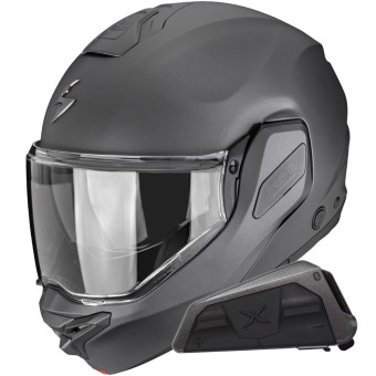 Modular Scorpion Exo-Tech II Solid Matt Anthracite + Kit bluetooth Exo-Com Link-1