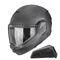 Pack Exo-Tech II Solid Matt Anthracite + Kit bluetooth Exo-Com Link-1