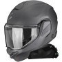 Casque Modular Scorpion Exo-Tech II Solid Matt Anthracite + Kit bluetooth Exo-Com Link-1C