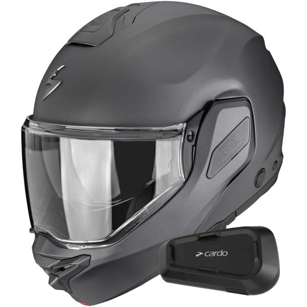 Modular Scorpion Exo-Tech II Solid Matt Anthracite + Kit Bluetooth Spirit