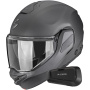 Casque Modular Scorpion Exo-Tech II Solid Matt Anthracite + Kit Bluetooth Spirit