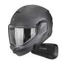 Pack Exo-Tech II Solid Matt Anthracite + Kit Bluetooth Spirit