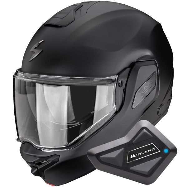 Modular Scorpion Exo-Tech II Solid Matt Black + Kit Bluetooth BT Mini