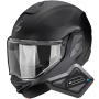 Casque Modular Scorpion Exo-Tech II Solid Matt Black + Kit Bluetooth BT Mini