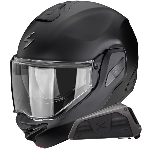 Modular Scorpion Exo-Tech II Solid Matt Black + Kit bluetooth Exo-Com Link-1