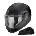 Pack Exo-Tech II Solid Matt Black + Kit bluetooth Exo-Com Link-1C