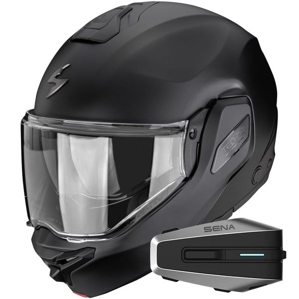Modular Scorpion Exo-Tech II Solid Matt Black + Kit Bluetooth Vortex HD