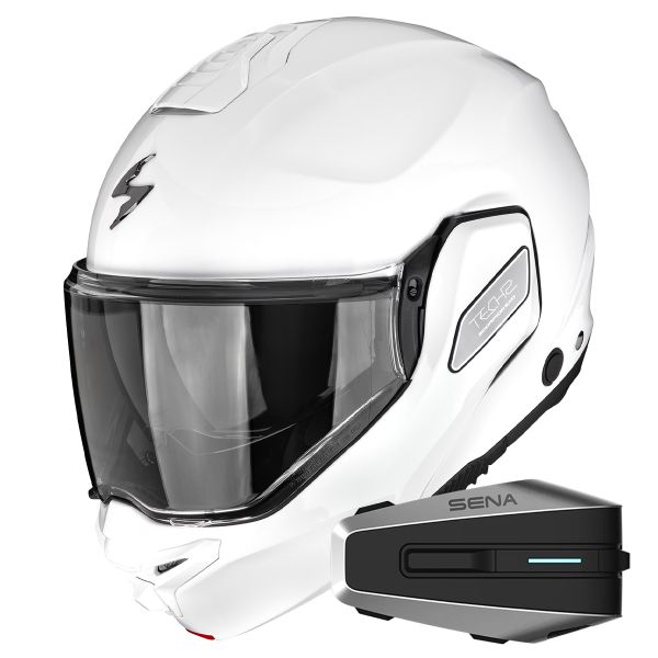 Modular Scorpion Exo-Tech II Solid White + Kit Bluetooth Vortex HD