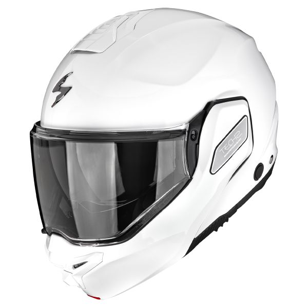 Scorpion Exo-Tech II Solid White + Kit bluetooth Exo-Com Link-1