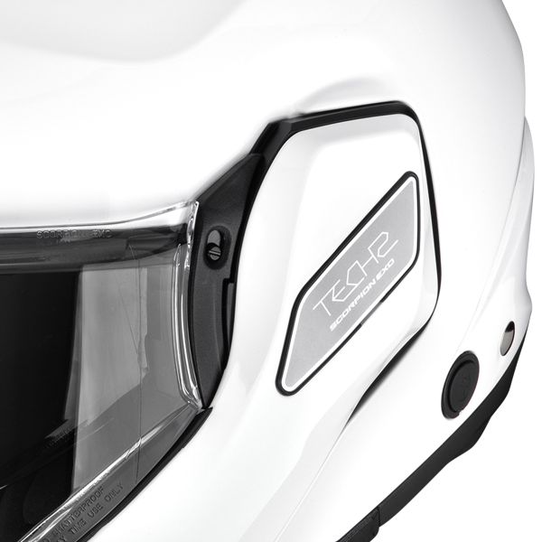 Scorpion Exo-Tech II Solid White + Kit bluetooth Exo-Com Link-1