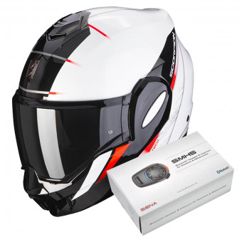 Modular Scorpion Exo Tech Primus Pearl White Black + Kit Bluetooth SMH5