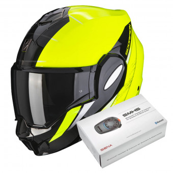 Modular Scorpion Exo Tech Primus Yellow Fluo Black + Kit Bluetooth SMH5