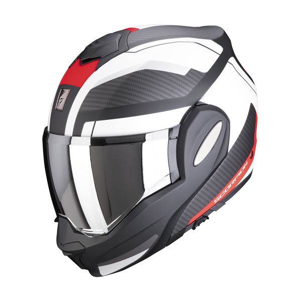 Scorpion Exo Tech Trap Matt Black Red White + Kit Bluetooth Sena SMH5