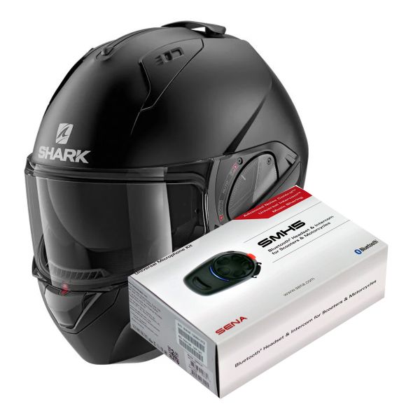 Modular Shark Evo-Es Blank Mat KMA + Kit Bluetooth SMH5 Solo