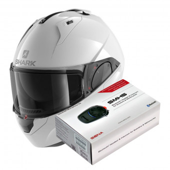 Modular Shark Evo-Es Blank WHU + Kit Bluetooth SMH5 Solo