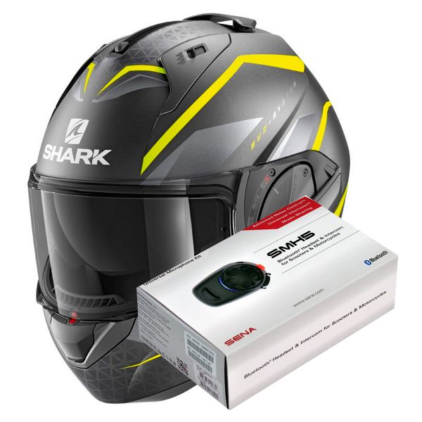 Modular Shark Evo-Es Yari Mat AYS + Kit Bluetooth SMH5 Solo