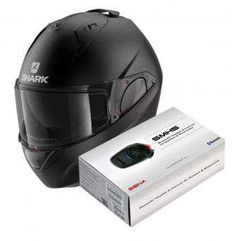 Modular Shark EVO GT Blank Mat KMA + Kit Bluetooth Sena SMH5